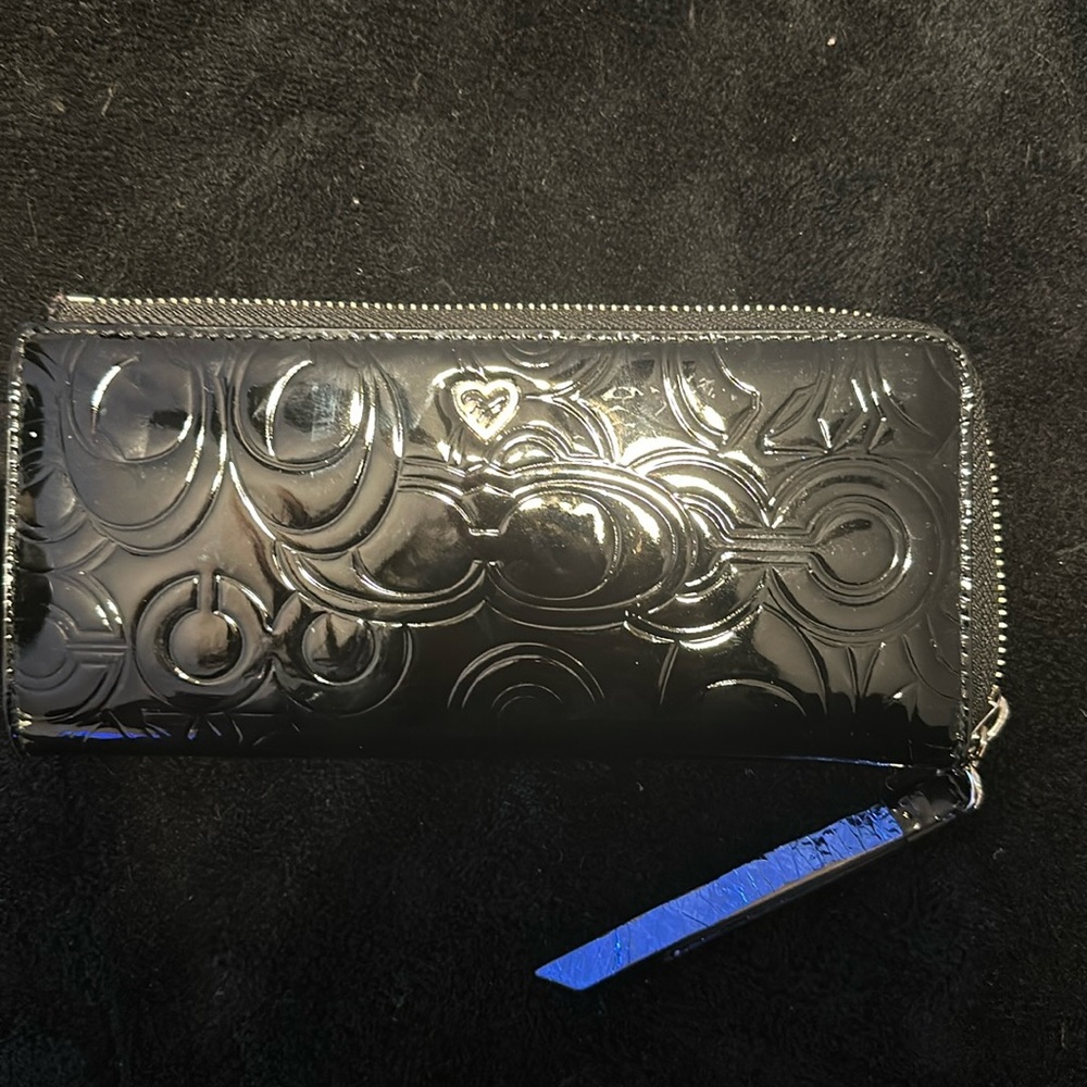 Coach full size zip wallet